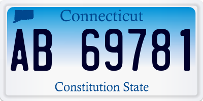 CT license plate AB69781