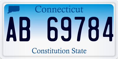 CT license plate AB69784