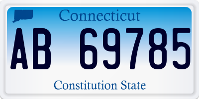CT license plate AB69785