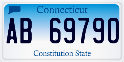 CT license plate AB69790