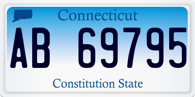 CT license plate AB69795
