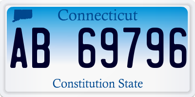CT license plate AB69796