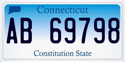 CT license plate AB69798