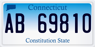 CT license plate AB69810