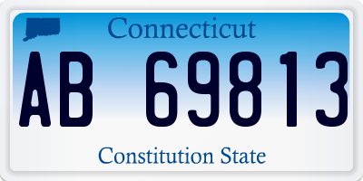 CT license plate AB69813