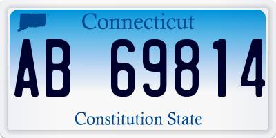 CT license plate AB69814