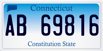 CT license plate AB69816