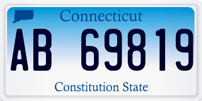 CT license plate AB69819