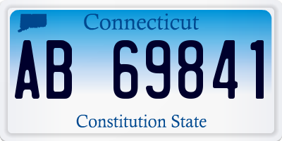 CT license plate AB69841