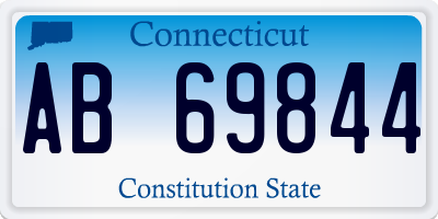 CT license plate AB69844