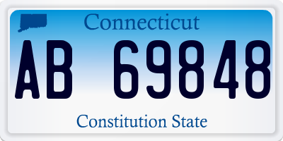 CT license plate AB69848