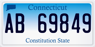 CT license plate AB69849
