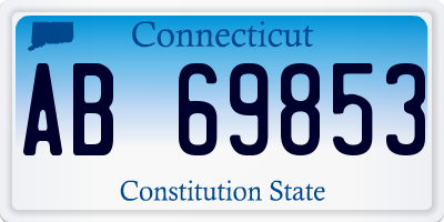 CT license plate AB69853
