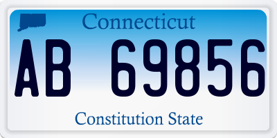 CT license plate AB69856