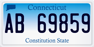 CT license plate AB69859