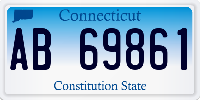 CT license plate AB69861