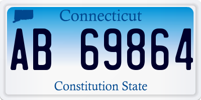 CT license plate AB69864