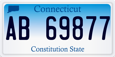 CT license plate AB69877