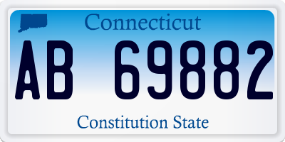 CT license plate AB69882