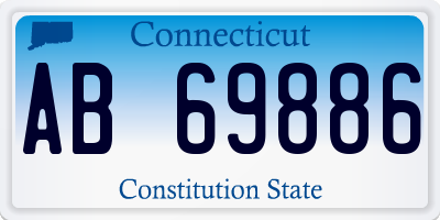 CT license plate AB69886