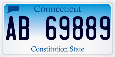 CT license plate AB69889