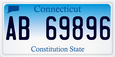 CT license plate AB69896