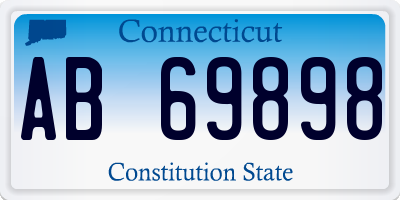 CT license plate AB69898