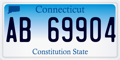 CT license plate AB69904