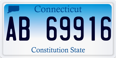 CT license plate AB69916