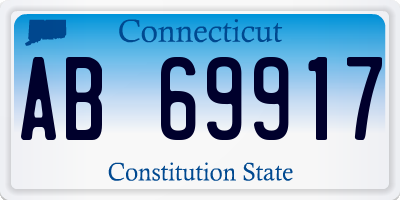 CT license plate AB69917
