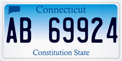 CT license plate AB69924