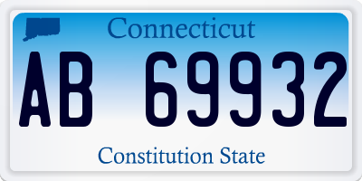 CT license plate AB69932