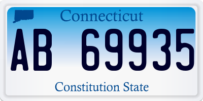 CT license plate AB69935