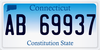 CT license plate AB69937