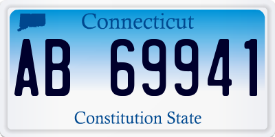 CT license plate AB69941