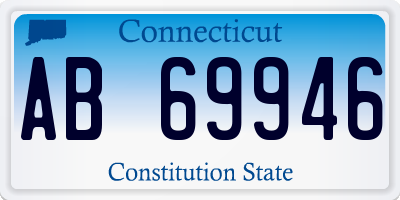 CT license plate AB69946