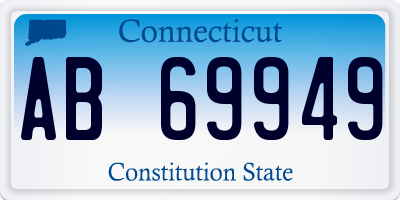 CT license plate AB69949