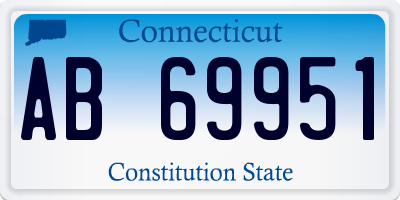 CT license plate AB69951