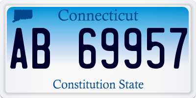 CT license plate AB69957