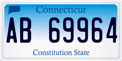 CT license plate AB69964