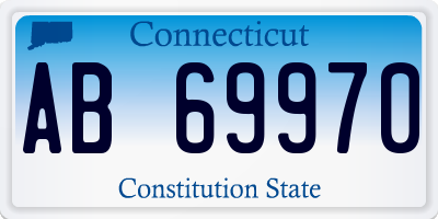 CT license plate AB69970