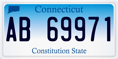 CT license plate AB69971