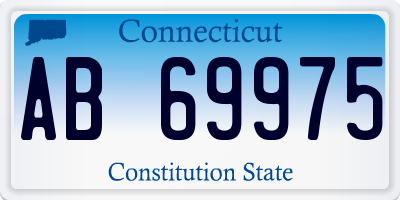 CT license plate AB69975
