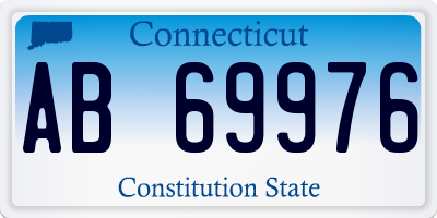 CT license plate AB69976
