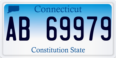 CT license plate AB69979