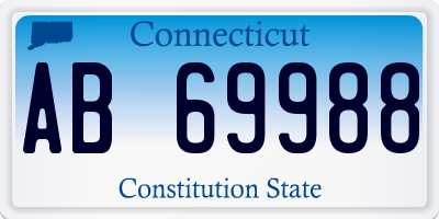 CT license plate AB69988