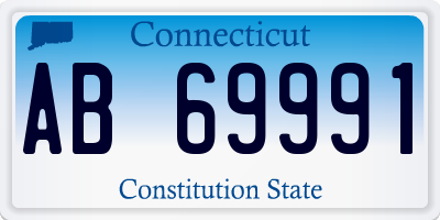 CT license plate AB69991
