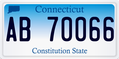 CT license plate AB70066