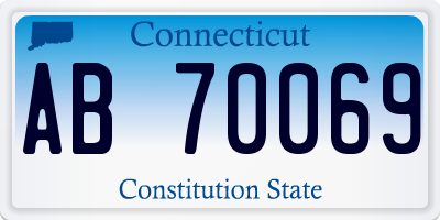CT license plate AB70069