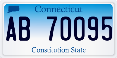 CT license plate AB70095